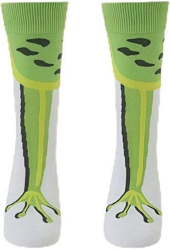 Creative Frog Design Novelty Socks, Novelty Crew Socks - Comfortable Breathable & Non-Irritating Seamless Toe, Moisture Wicking, Stretchy for Daily Wear, Sports, Gifts in Saudi Arabia