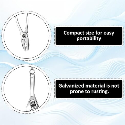 7 Pcs Mini Wrench Tool Keychain, Creative Mini Adjustable Wrenchs Key Chain Spanner Pocket Wrenchs Pendant Locking Adjustable Keychain Wrenches Metal Spanner Keyring for Key Chain Bags Hand DIY(Silver in Saudi Arabia