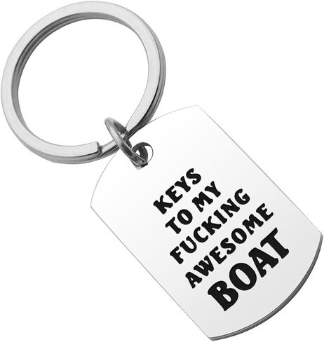 Boat Owner Gift Boat Keychain Keys to My Awesome Boat Keyring Gift for Fisherman Yachting Jewelry in Saudi Arabia
