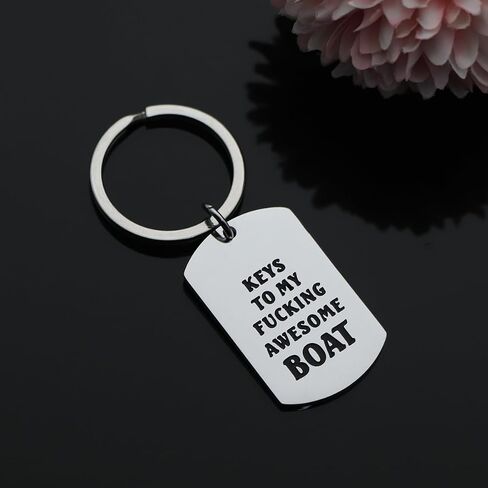 Boat Owner Gift Boat Keychain Keys to My Awesome Boat Keyring Gift for Fisherman Yachting Jewelry in Saudi Arabia