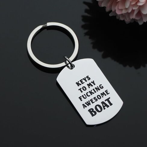 Boat Owner Gift Boat Keychain Keys to My Awesome Boat Keyring Gift for Fisherman Yachting Jewelry in Saudi Arabia
