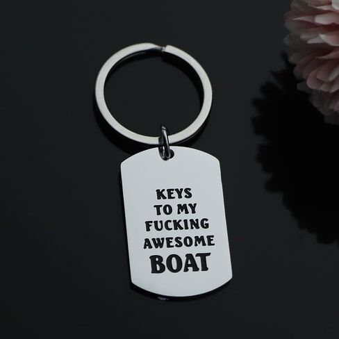 Boat Owner Gift Boat Keychain Keys to My Awesome Boat Keyring Gift for Fisherman Yachting Jewelry in Saudi Arabia