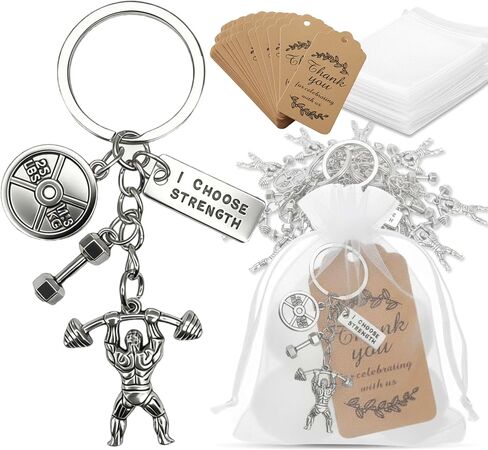 Fitness Motivation Keychain Bulk 20 Pack, I Choose Strength Gym Keyring Set for Sports Teams, Fitness Trainers, Events, Inspirational Weightlifting Gifts, Workout Party Favors for Men and Women in Saudi Arabia