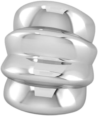 UHI Jewelry and More Wavy Chunky Cuff, Small Size, Silver in Kuwait