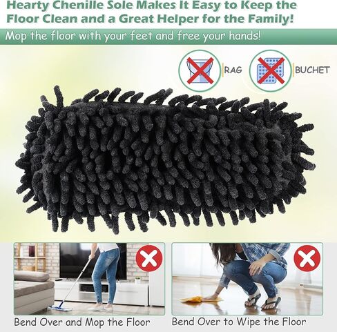 Microfiber Floor Mop Slippers House Dust Cleaning Tool Detachable Washable Shoes for Kitchen House Cleaning (Women 8.5-9/Men 11-11.5, Cow Pattern) in Saudi Arabia