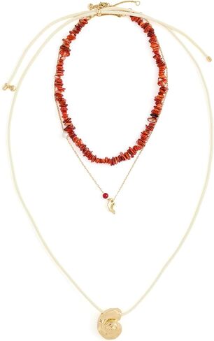 Madewell Women's Puka Shell Mixed Necklace Layer Pack in Kuwait