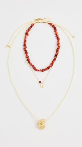 Madewell Women's Puka Shell Mixed Necklace Layer Pack in Kuwait