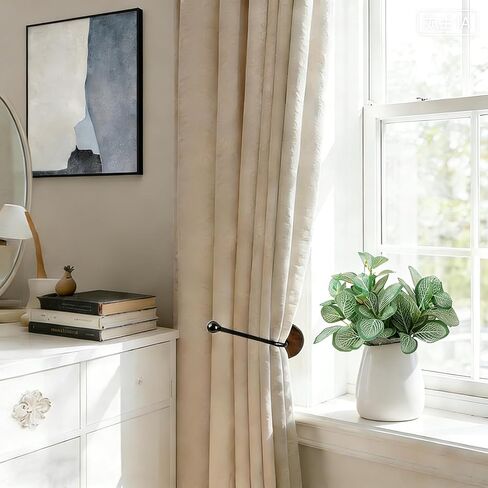 Adhesive Curtain Holdbacks, Vintage Curtain Tiebacks with Stainless Steel Hooks, No-Drill Curtain Holders for Home Decoration in Kuwait