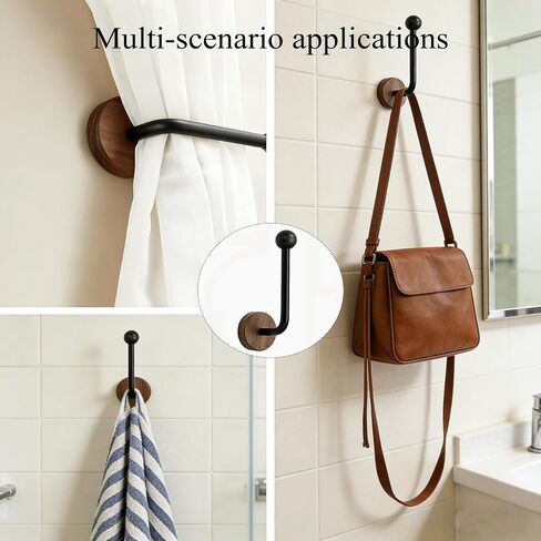 Adhesive Curtain Holdbacks, Vintage Curtain Tiebacks with Stainless Steel Hooks, No-Drill Curtain Holders for Home Decoration in Kuwait