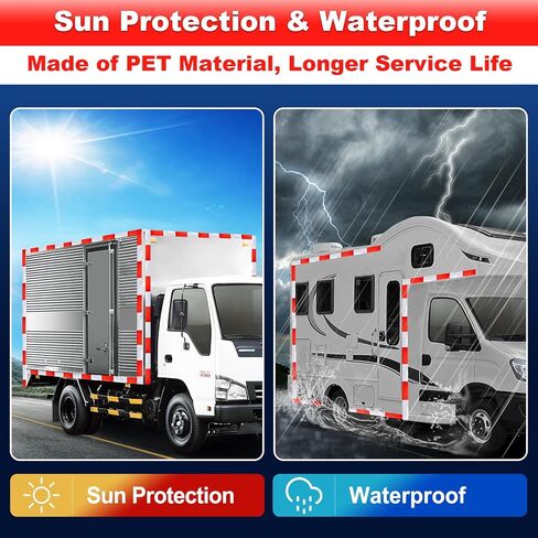 Spurtar 2 inch x 32 Feet Reflective Tape DOT-C2 Waterproof Red and White Tape Caution Tape Strong Adhesive Reflector Tape Warning Safety Tape Accessories for Vehicles Trailers Boats Signs in Kuwait