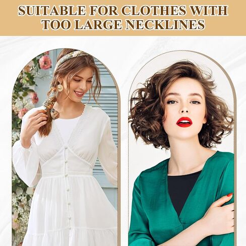 3 PCS of Cleavage Cover up for Low Neckline, Faux Collar Women, Detachable Modesty Panel Cleavage Cover, Suitable for Women and Girls, Practical and Versatile in Saudi Arabia