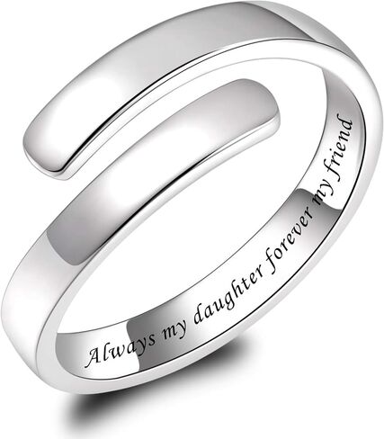 Sonateomber Gold Silver Faith Open Rings for Women ，Adjustable Minimalist Personality Encouragement Hope Love Healing Promise Ring Wedding Festival Accessories Fashion Jewelry Gift in Kuwait