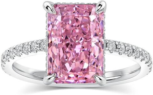 Clearance 925 Sterling Silver Colored CZ Gemstone Engagement Ring for Women,Promise Ring for Travel,Wedding,Daily in Saudi Arabia