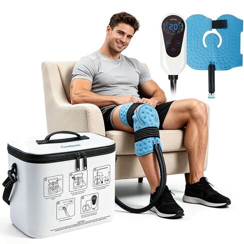 Comfpack Cold Therapy Machine, Portable Ice Machine for Knee After Surgery with Programmable Timer and Quiet Pump, Cold Water Circulation System for ACL Rotator Cuff, Shoulder and Hip Surgery Recovery in Saudi Arabia