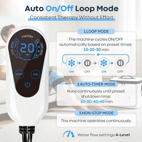 Comfpack Cold Therapy Machine, Portable Ice Machine for Knee After Surgery with Programmable Timer and Quiet Pump, Cold Water Circulation System for ACL Rotator Cuff, Shoulder and Hip Surgery Recovery in Saudi Arabia
