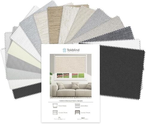 Tokblind Roller Shade Blackout Fabric Sample, Room Darkening Fabric Swatch in Saudi Arabia