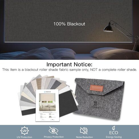 Tokblind Roller Shade Blackout Fabric Sample, Room Darkening Fabric Swatch in Saudi Arabia
