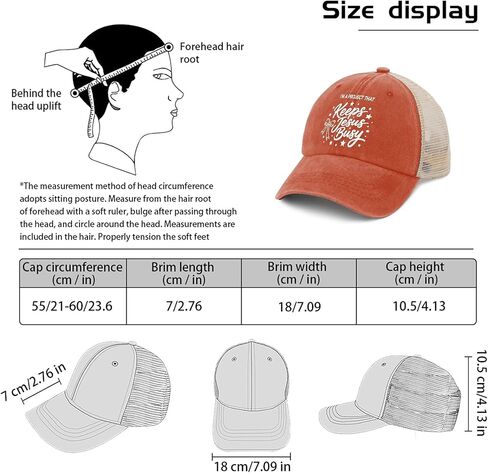 I'm A Project that Keeps Jesus Busy Hats for Women Aesthetic Washed Distressed in Kuwait