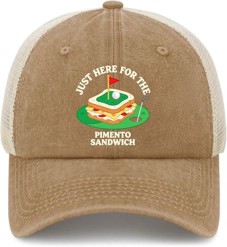 Just Here for the Pimento Cheese Sandwich Hat for Womens Classic Washed in Kuwait