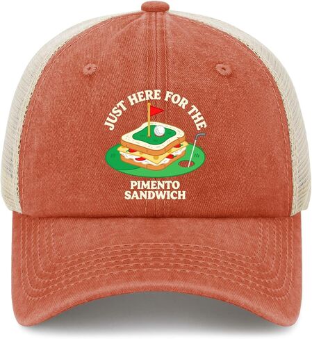 Just Here for the Pimento Cheese Sandwich Hat for Womens Classic Washed in Kuwait