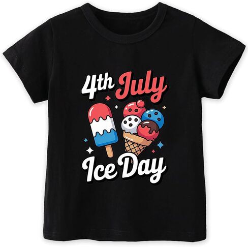Habudda 4th of July Shirt for Boys Girls Kids Toddler USA Shirts Red White and Blue American Flag Independence Day Tee 2-8T in Kuwait