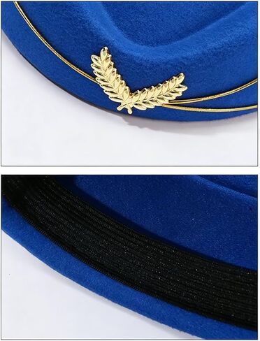 8 Pcs Ladies Air Hostess Caps Flight Attendant Beret Hat Stewardess Uniform Accessories for Halloween Party in Saudi Arabia