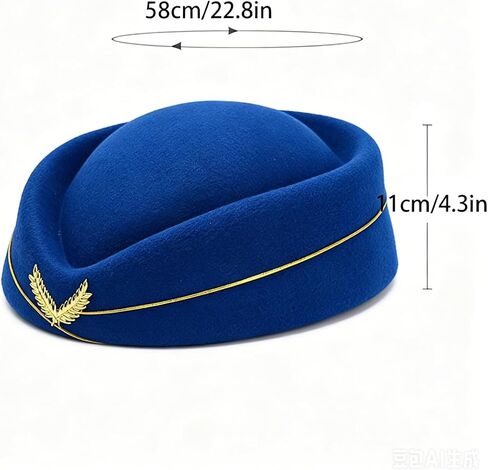 8 Pcs Ladies Air Hostess Caps Flight Attendant Beret Hat Stewardess Uniform Accessories for Halloween Party in Saudi Arabia