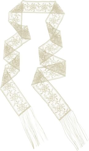 Lace Scarf for Women Lightweight Mesh Neck Scarf Long Skinny Scarves with Fringe for Date Travel Party Casual in Kuwait