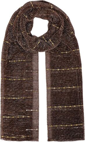 Yolyoo Women Sequin Bandana Mesh Scarf, Glitters Rave Shawl Wraps Hijab Sheer Beach Wraps for Evening Dresses Wedding in Kuwait