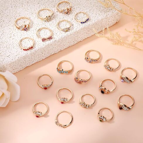 50PCS Fashion Wholesale Lots, Wholesale Items for Resale Bulk Rings, Colorful Rhinestone Ring for Boutique Resale, Stackable Rings Jewelry Accessories, Personal Wear Costume Photography Props in Saudi Arabia