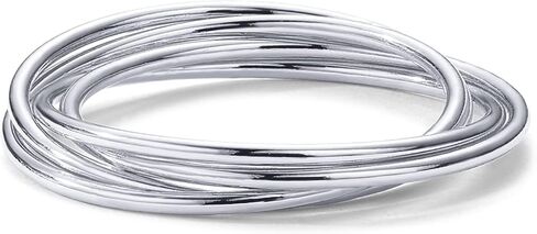 PAVOI Waterproof Interlocked Rolling Anxiety Ring for Women | Stainless Steel Fidget Ring for Women | Stacking Ring | Trendy Fashion Jewelry in Kuwait