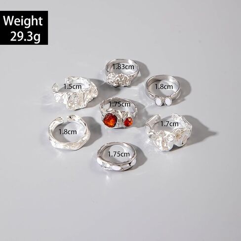 Stackable Rings for Women Ring Set Stacking Rings Knuckle Flower Rings Stylish Jewelry Gift for Women Adjustable Fashion Rings Set in Kuwait