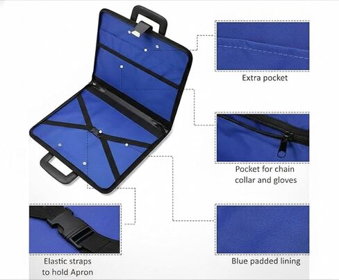 Masonic Embroidered Square and Compass Black Master Mason Soft Apron Case with Free Cotton Gloves, Blue Lodge Provincial Size 16x18 Inches, 100% Lambskin in Kuwait
