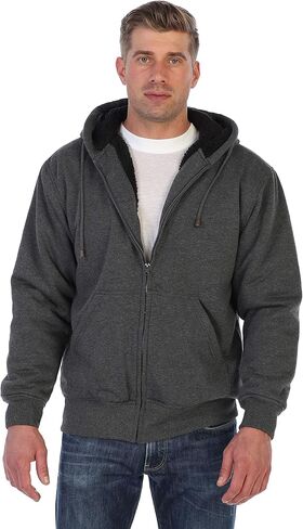 Gioberti Men's Soft Heavyweight Sherpa Lined Fleece Hoodie Jacket in Kuwait