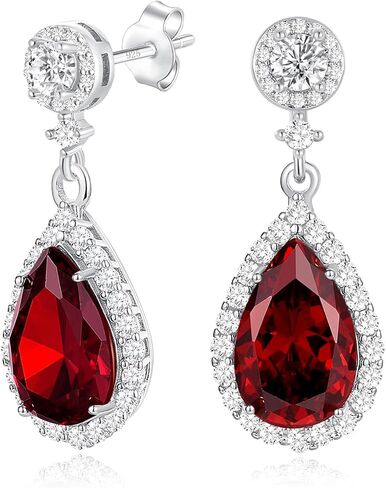 Silver Dangle Earrings for Women Sparkly Rhinestone Teardrop Crystal Formal Drop Dangling Earring,Fake Diamond Wedding Costume Jewelry in Saudi Arabia