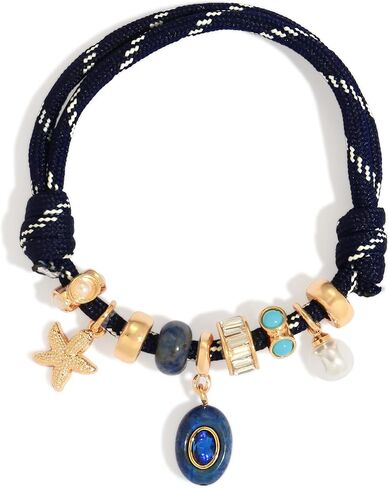 Summer Ocean Charm Bracelets for Women Boho Starfish Shell Bracelet Beach Pearl Bracelet Vacation Jewelry Gifts in Saudi Arabia