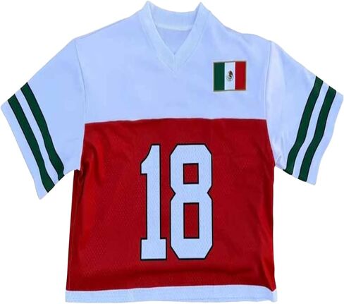 90s Streetwear 2000s Clothes Y2k Baggy Short Sleeve Top Mexico Oversized Cute Summer Jersey Shirt Graphic Tee Women Men in Saudi Arabia