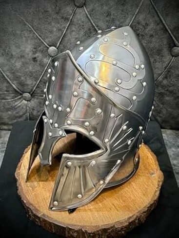 خوذة Faramir’s Gondor – درع خيالي مستوحى من LOTR | خوذة زي LARP SCA يمكن ارتداؤها لحفلات الهالوين. in Kuwait