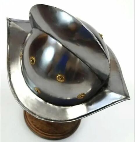 نسخة طبق الأصل من AnNafi® Spanish Conquistador Morion Armor العصور الوسطى | خوذة معدنية من العصور الوسطى | جودة فاخرة مع بطانة جلدية مناسبة | 18 مقياسًا من الفولاذ يمكن ارتداؤها للبالغين | أزياء العصور الوسطى in Kuwait