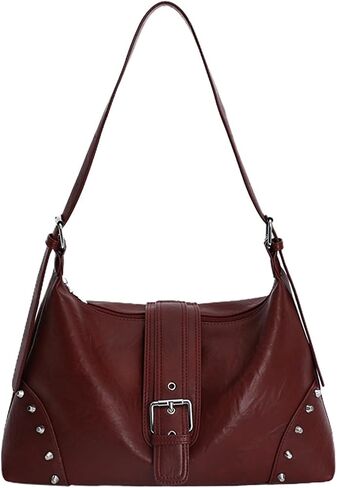 Hobo Bags for Women Faux Leather Slouchy Shoulder Handbags Vintage Buckle Tote Crossbody Everyday Purses in Saudi Arabia