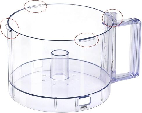 FP-631AGTXT-1 Replacement Food Processor Work Bowl with Gray Handle Compatible With Cuisinart 7-Cup Food Processor Work Bowl DLC-10 Series, Compatible with Cover DLC-117BGTXT1 in Saudi Arabia