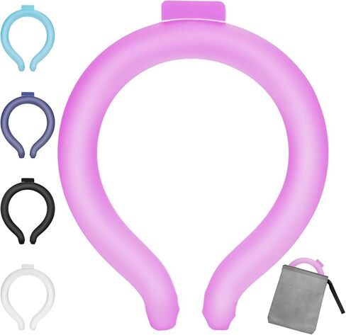 Neck Cooling Tube - Reusable Ice Neck Cooler, Wearable Cooling Neck Wrap for Personal Cooling Relief, PCM Cooling Device for Hot Flashes, Summer Heat, Outdoor Sports, Work & Travel(Blue) in Saudi Arabia