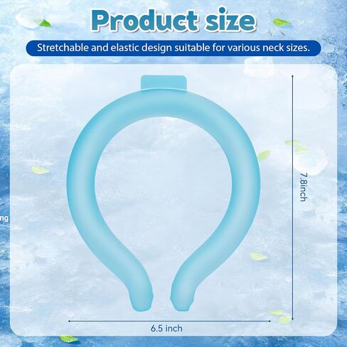 Neck Cooling Tube - Reusable Ice Neck Cooler, Wearable Cooling Neck Wrap for Personal Cooling Relief, PCM Cooling Device for Hot Flashes, Summer Heat, Outdoor Sports, Work & Travel(Blue) in Kuwait