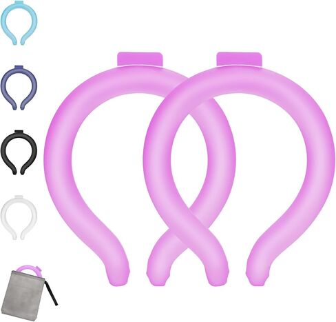 Neck Cooling Tube - Reusable Ice Neck Cooler, Wearable Cooling Neck Wrap for Personal Cooling Relief, PCM Cooling Device for Hot Flashes, Summer Heat, Outdoor Sports, Work & Travel(Blue) in Kuwait