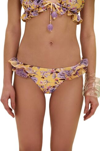 PatBO Peony Print Lycra Flower Embellished Bikini Bottom in Saudi Arabia