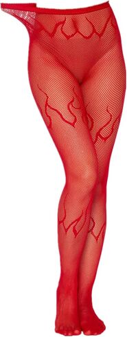 PPX Flame Fishnet Tights, Sexy High Waist Fishnet Stockings for Women, Stretchy Fishnets in Saudi Arabia