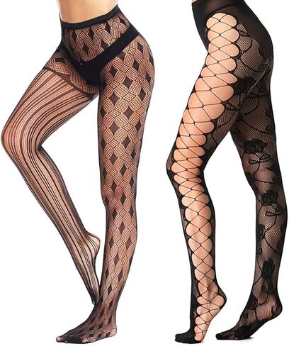 Lace Patterned Fishnet Stockings Sexy Fishnet Pantyhose Party Lace Leggings for Women in Saudi Arabia