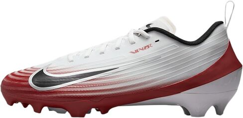 Nike Vapor Speed 3 Football Cleats (HM8849-102, White/Team Crimson/Metallic Silver/Black) Size 8.5 in Kuwait