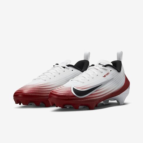 Nike Vapor Speed 3 Football Cleats (HM8849-102, White/Team Crimson/Metallic Silver/Black) Size 8.5 in Kuwait