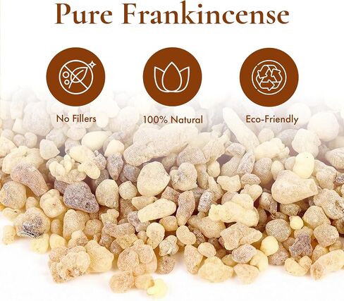 HalalEveryDay Frankincense Resin Tears from Ethiopia Gum Olbinum Boswelia Serrata, 16 oz / 1 lb Bag, Resin for Home Fragrance, Bakhoor and Incense Use in Saudi Arabia